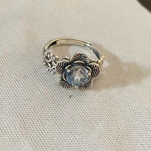 Sterling Silver and Blue Gemstone Ring